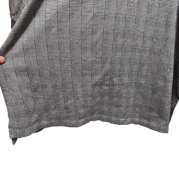 Levi’s Men’s Polo Shirt L Black White Plaid Cotton Short Sleeve Button Collar - Picture 6 of 12